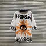 House Of Errors T-Shirt Eye of Truth football T-shirt lapel half-sleeve sweater knitted sweater