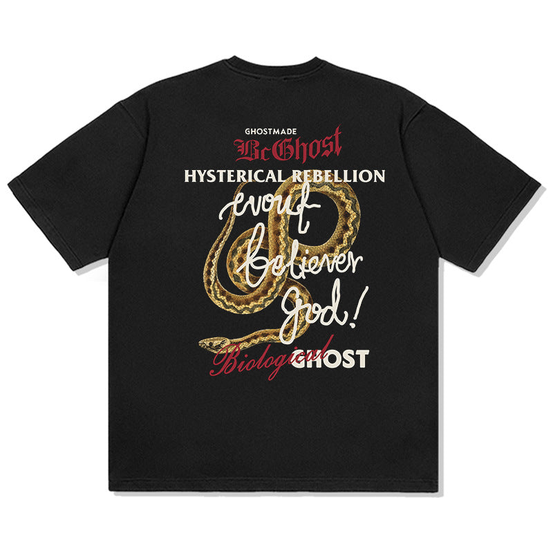 Unisex T Shirt Hip Hop Wash Loose Long Sleeve