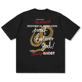 Unisex T Shirt Hip Hop Wash Loose Long Sleeve