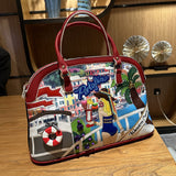 Chh Chrome Heart Leather Bag Splicing Embroidered Women's Bag