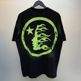 Hellstar T Shirt Vintage Old Printed Loose Casual Short Sleeve T-Shirt