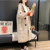 Women Knitted Cardigan Loose Thick Sweater