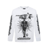 Hellstar long-sleeve T-shirt graffiti portrait print loose version casual long sleeve