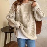 Women Pullover Sweater Loose and Warm Knitwear