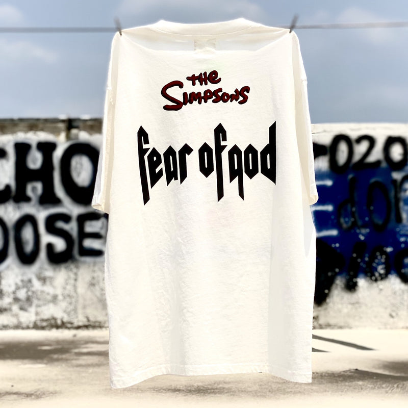 Fog Essentials T Shirts Spring and Summer FOG Joint Series Cartoon Pattern Crew Neck Short Sleeves