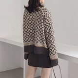 Women Knitted Cardigan Loose Cropped Sweater