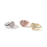 Rings Copper Set 5A Zircon Couple Ring Love Ring Spectrum St. Valentine's