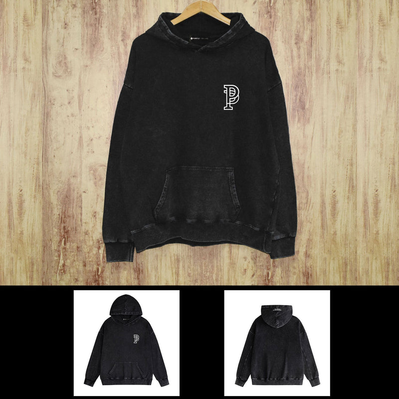 Purple Brand Distressed Hoodie Fashion Old Loose Hooded Sweater