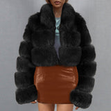 Women Fur Jacket Casual Fashion Short Coat