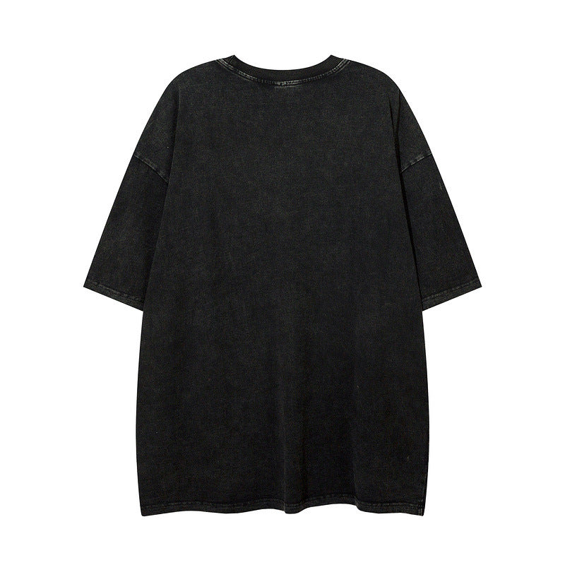 Men T-Shirt Distressed Loose Couple