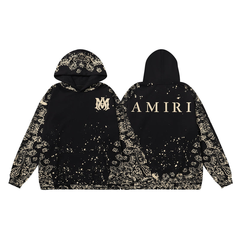 Amiri Hoodie AMI Letter Pattern Hooded Sweater Men and Women