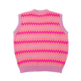 Women Sweater Striped Vest Loose Casual Sweater