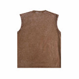 Purple Brand Distressed Tank T Shirts Distressed Sleeveless T-shirt Vest