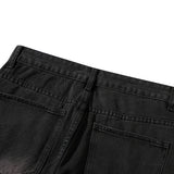 Men Jeans Retro Casual Loose Pleated Texture