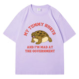 My Tummy Hurts and I'm Mad At The Government Frog Meme T-shi