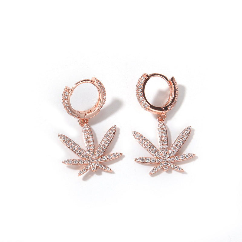 Earrings Opal 'Hemp Leaf' Earrings Cannabis Spectrum rapper