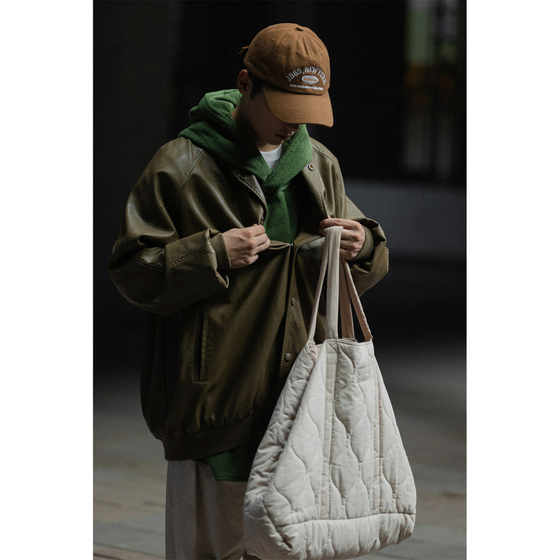 Unisex Pu Jacket Pu Leather Jacket Baseball Jacket