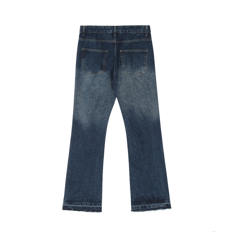 Men Jeans Embedded Diamond Bell-Bottom Pants Personal Leisure