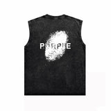 Purple Brand Distressed Tank T Shirts Distressed Sleeveless T-shirt Vest