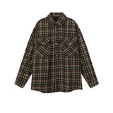 MIJKO Mens Jacket Loose Casual Plaid Jacket