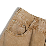 Men Jeans Distressed Cargo Pocket Casual Elastic Waist