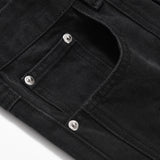Men Jeans Stitching Zipper Decorations Bell-Bottom Pants