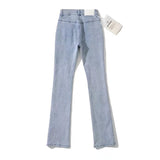 Women Jeans Slim Stretch Fastener Decoration