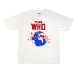 Rock Star T Shirt the WHO Band Printed Washed Distressed T-shirt Men's and Women's Cotton Short Sleeve