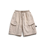Unisex Shorts Retro Large Workwear with Pocket Shorts Loose