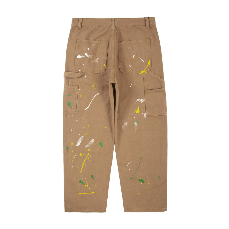 Men Jeans Paint-Splashing Style Graffiti Printed Loose Trendy Design