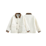 Unisex Coat Diamond Lattice Coat