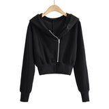 Women Hoodie Retro Small Loose Cardigan