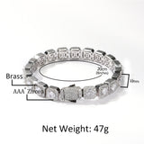 Bracelet Copper Zircon Flower Rock Sugar Chain Bracelet Spectrum St. Valentine's