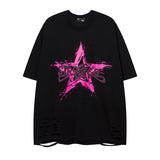 Men T-Shirt Graffiti Hole Vibe