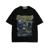 Men T-Shirt Cross Retro Loose All-Match