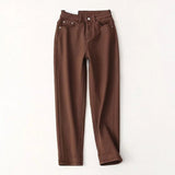 Women Jeans Vintage Fleece-Lined Slimming