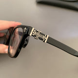 CHH Chrome Hearts Glasses Black Frame Silver Myopia Frame