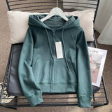 Women Hoodie College Style Casual Exercise Cardigan