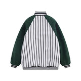 Men Cotton Padded Jacket Coat Baseball Uniform Loose Color Contrast Patchwork Pattern Cotton Coat Jacket Coat Winter Menswear