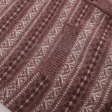 Men Sweater Striped Jacquard Sweater Wool Back Cardigan