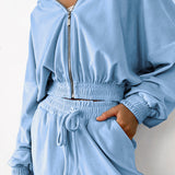 Women Co-Ords Hooded Sweater Fall Winter Fashion Coat