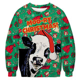 Ugly Christmas Sweater 3D Digital Printing Sweater Casual Loose Pullover for Men and Women Same Style Undershirt