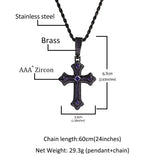 Jewelry Hip Hop Cross Diamond Pendant Necklaces Vintage St. Valentine's Crosses Spectrum Egypt Pieces Necklaces