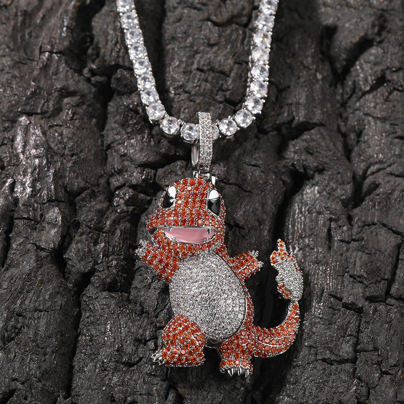 Jewelry Cartoon Dragon Pendant Copper Micro Zircon Animal Pokémon Spectrum