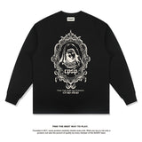 Unisex Long Sleeve Shirt Long Sleeve T-Shirt Loose Cotton