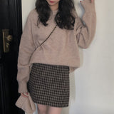 Women Pullover Sweater Retro Loose Sweater