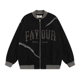 Women Jackets Embroidered Baseball Jacket Vibe Idle Style Vintage Zipper