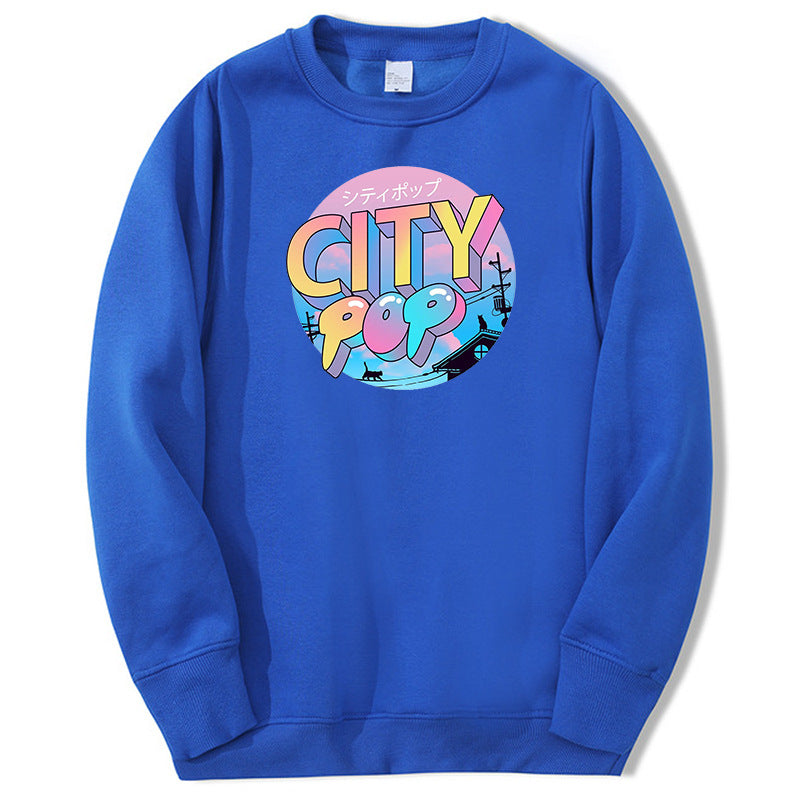Autumn Men's Oversize Thick Vaporwave Japan Style City