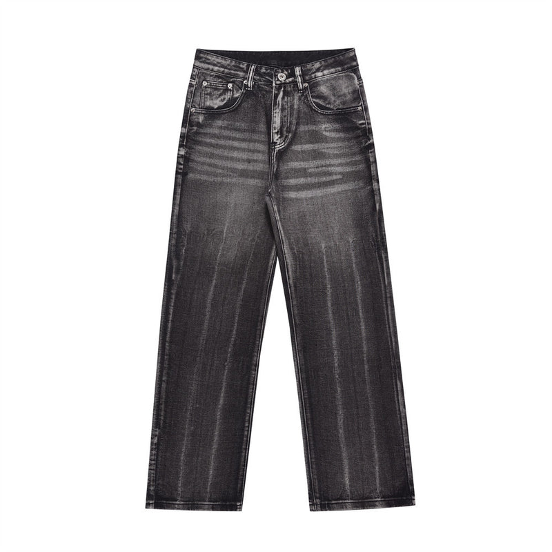 Men Jeans Retro Punk Casual Loose