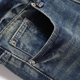 Men Jeans Vintage Indentation Retro Bell-Bottom Pants